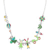 Bonsny Maxi Alloy Rabbit PLANE  Necklace Chain Enamel Jewelry Colorful Pendant 2021 Jewelry For Women Statement