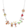 Bonsny Maxi Alloy Rabbit PLANE  Necklace Chain Enamel Jewelry Colorful Pendant 2021 Jewelry For Women Statement