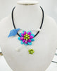 Bosnian, Style, Women's Semi Precious Stones Flower Necklace 19"