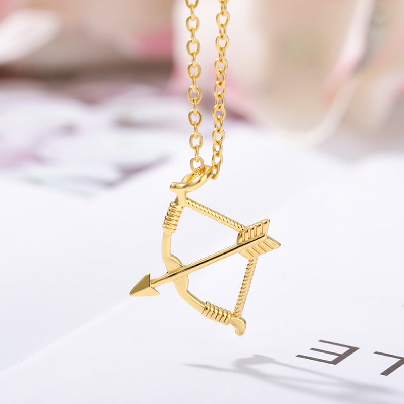 Bow & Arrow Necklace For Women Men Stainless Steel Cupid's Arrow Necklcae Pendant 2023 Jewerly Gifts for the Year