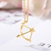 Bow &amp; Arrow Necklace For Women Men Stainless Steel Cupid's Arrow Necklcae Pendant 2023 Jewerly Gifts for the Year