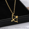 Bow &amp; Arrow Necklace For Women Men Stainless Steel Cupid's Arrow Necklcae Pendant 2023 Jewerly Gifts for the Year