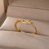 Bow Rings For Women Cubic Zirconia Couple Ring  Female Wedding Band Engagement Stainless Steel Jewelry anillos mujer