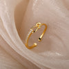 Bow Rings For Women Cubic Zirconia Couple Ring  Female Wedding Band Engagement Stainless Steel Jewelry anillos mujer