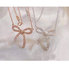 Bow necklaces S925 silver personalized classic original 1:1 birthday advertising activities high end wedding gifts