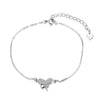 Bowknot CZ Circle 925 Sterling Silver Bracelet