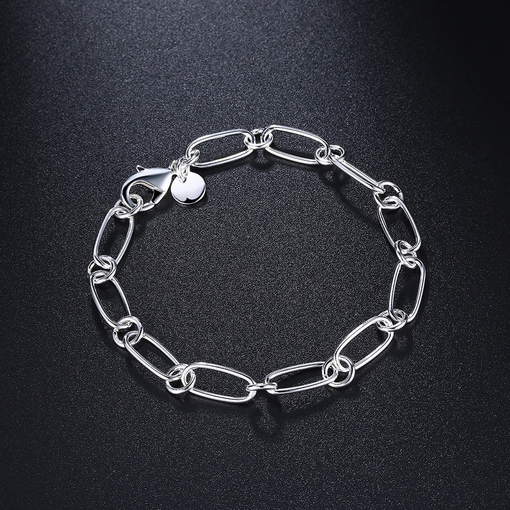 Bracelet For Women Chain 925 Stamp Silver Color Wedding Gift Party  Jewelry 2022 Jewelry Christmas Gifts GaaBou