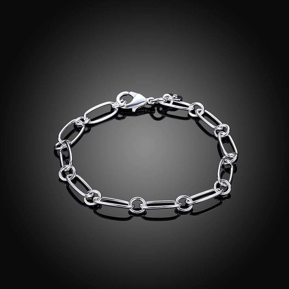 Bracelet For Women Chain 925 Stamp Silver Color Wedding Gift Party  Jewelry 2022 Jewelry Christmas Gifts GaaBou