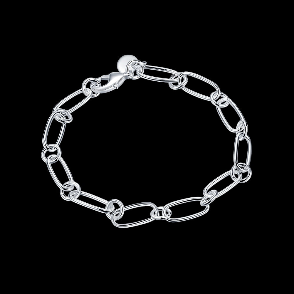 Bracelet For Women Chain 925 Stamp Silver Color Wedding Gift Party  Jewelry 2022 Jewelry Christmas Gifts GaaBou