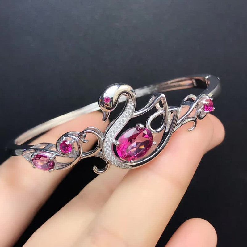 Bracelet Natural Stones 925 Sterling Silver Women Fashion Adjustable Elegant, Fashionable, Simple and Original Design Gift