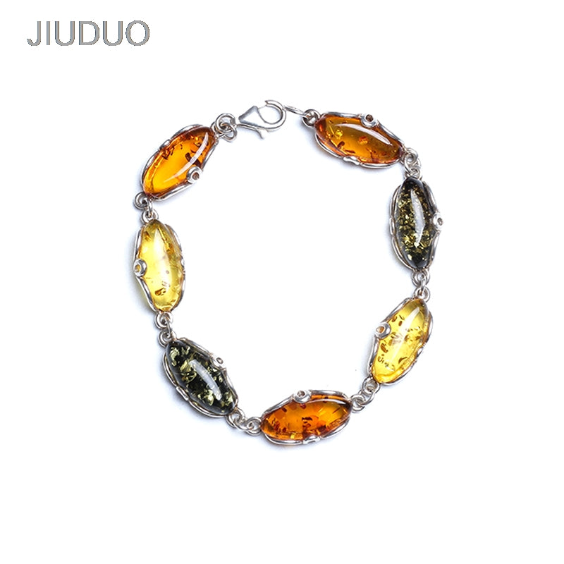 Bracelet Sterling silver Lucky Women Amber Hand with Certificate Natural Blood Perfection DIY Men and Women Blood Park Chain Han