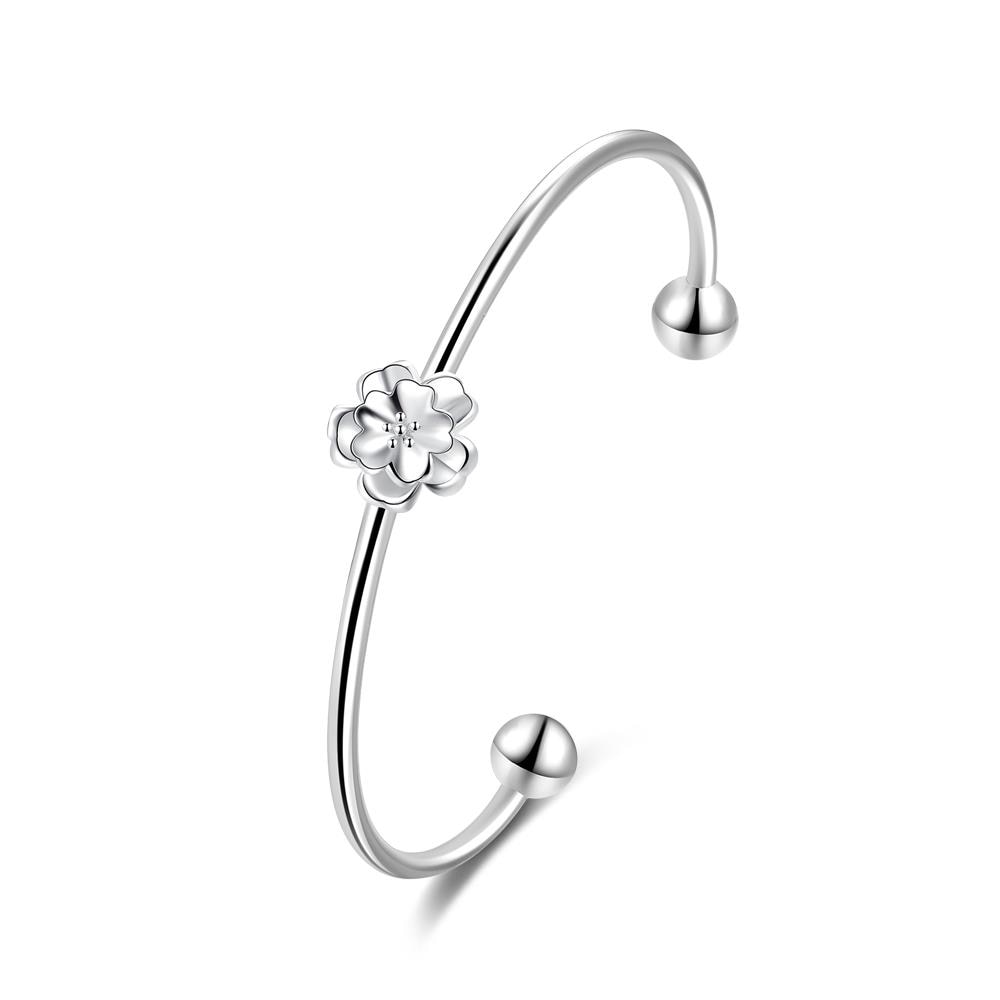 Bracelet-Unique-Design-Stainless-Steel-6cmx2-5mm-Silver-Plated-Fashion-bangle-B227-handmade-women-european-charm