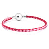 Bracelet White Woven Single Leather Charm Bracelets for Women Men Jewelry Pulseira Masculina Feminina Femme