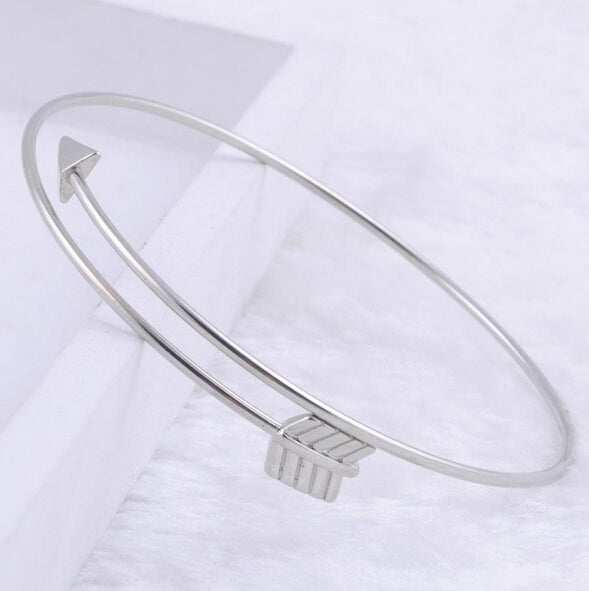 Bracelets New Fashion Gold Silver Arrow Bangle Bracelet For Women Fine Jewelry Wholesale For Men Women Gift #18042