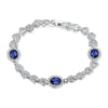 Bracelets of KJ-AKB008, Ki blue luxury bracelets, RH silver color setting with blue stone, bracelets for lady, gift, christmas