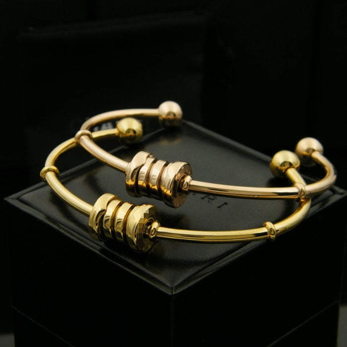 Brand 316L stainless steel spring grain open bracelet bangles for women fine jewelry all macth for women men
