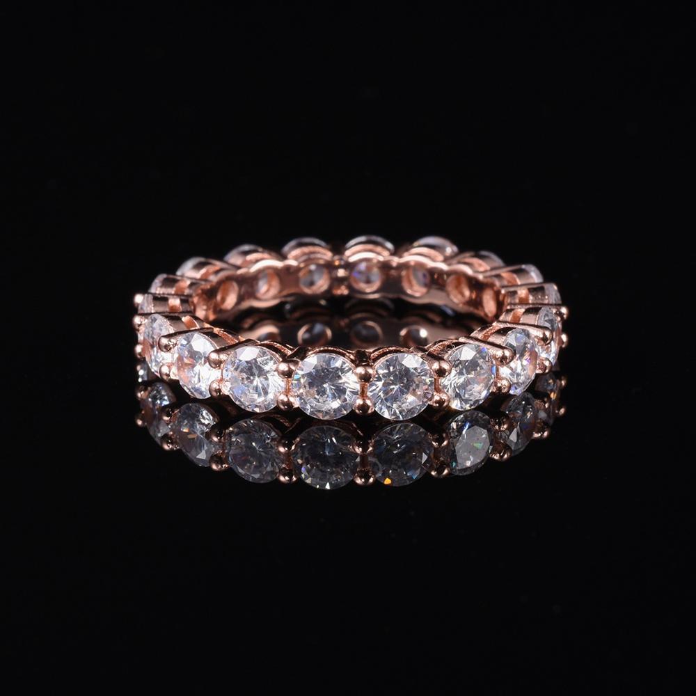 Brand 925 SILVER PAVE SETTING diamond painting full Ring ETERNITY BAND ENGAGEMENT WEDDING Stone Rings Size 5,6,7,8,9,10