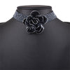 Brand Black Seed Bead Handmade Flower Necklace Cute Simple Blue Ethnic Bohemian Necklaces Women Designer Trendy