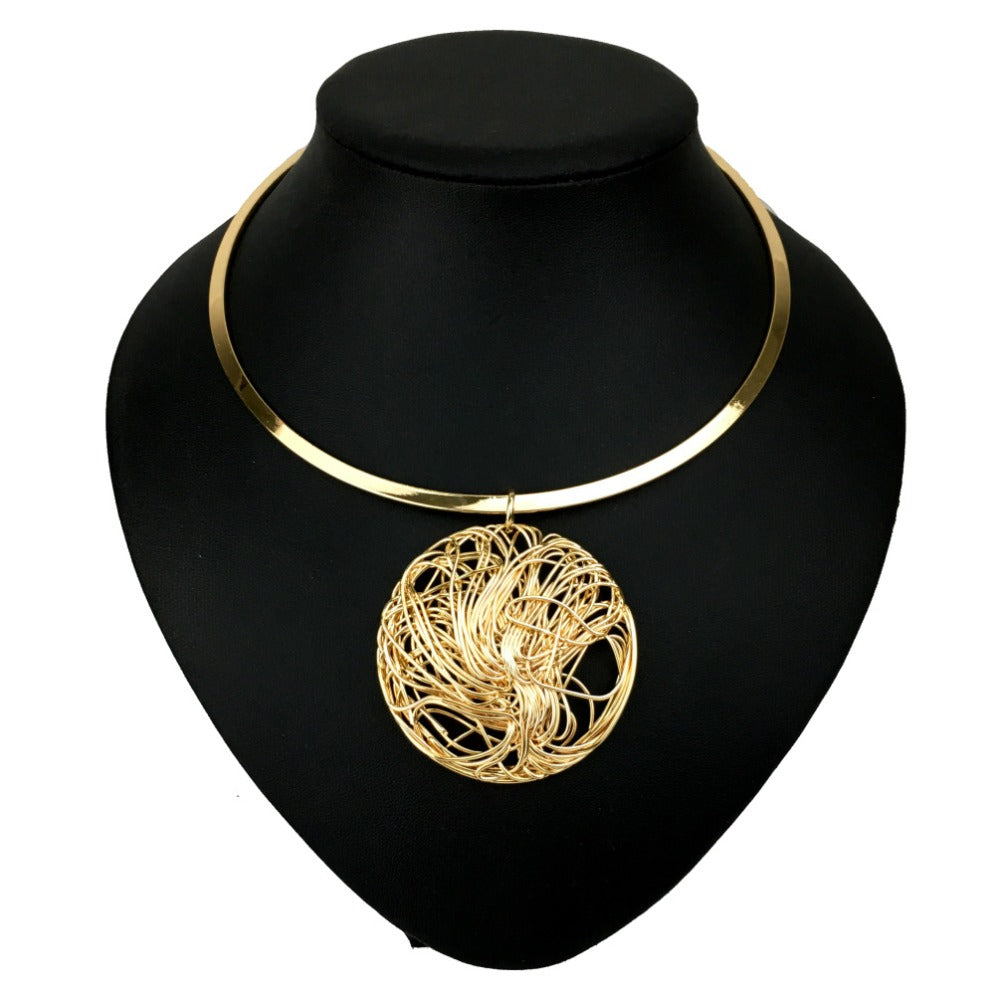 Brand Fashion Torques Cheap Collar Choker Necklace For Women 2020 Big Metal Wire Pendants Necklaces Statement Jewelry UKMOC