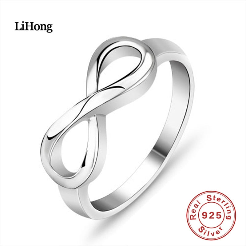 Brand Jewelry 100%925 Sterling Silver Ring Double Love Ring Woman Engagement Ring Gift