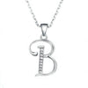 Brand New 26 Letters Necklace Pendant Real 925 Sterling Silver Inl AAAAA Cubic Zircon Charm Ladies Necklace Pendant No Chain