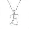 Brand New 26 Letters Necklace Pendant Real 925 Sterling Silver Inl AAAAA Cubic Zircon Charm Ladies Necklace Pendant No Chain