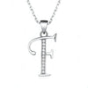 Brand New 26 Letters Necklace Pendant Real 925 Sterling Silver Inl AAAAA Cubic Zircon Charm Ladies Necklace Pendant No Chain