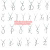 Brand New 26 Letters Necklace Pendant Real 925 Sterling Silver Inl AAAAA Cubic Zircon Charm Ladies Necklace Pendant No Chain