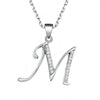 Brand New 26 Letters Necklace Pendant Real 925 Sterling Silver Inl AAAAA Cubic Zircon Charm Ladies Necklace Pendant No Chain