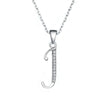 Brand New 26 Letters Necklace Pendant Real 925 Sterling Silver Inl AAAAA Cubic Zircon Charm Ladies Necklace Pendant No Chain