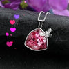 Brand New 925 sterling silver jewelry Sparkling Crystal Pendant Necklaces Pure Silver 925 Jewelry Luxcy Valentine's D Gifts