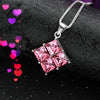 Brand New 925 sterling silver jewelry Sparkling Crystal Pendant Necklaces Pure Silver 925 Jewelry Luxcy Valentine's D Gifts