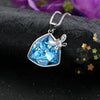 Brand New 925 sterling silver jewelry Sparkling Crystal Pendant Necklaces Pure Silver 925 Jewelry Luxcy Valentine's D Gifts