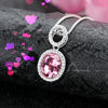Brand New 925 sterling silver jewelry Sparkling Crystal Pendant Necklaces Pure Silver 925 Jewelry Luxcy Valentine's D Gifts