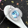 Brand New 925 sterling silver jewelry Sparkling Crystal Pendant Necklaces Pure Silver 925 Jewelry Luxcy Valentine's D Gifts