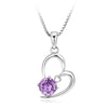 Brand New Fashion 925 Sterling Silver Heart Necklace For Women Real 925 Silver Fashion Jewelry Female Pendant Necklace Gift