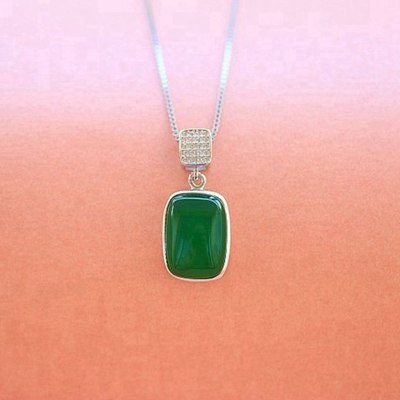 Brand New Fine Jewelry Genuine sterling silver jewelry 925 Sterling Silver Jade Pendant Necklaces for Women Jewelry Gifts