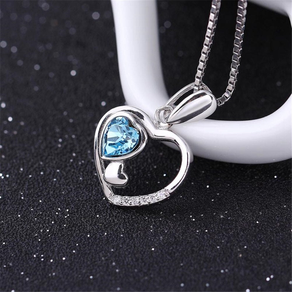 Brand New Heart Pendant Necklaces Fashion Jewelry 925 Sterling Silver Necklaces For Women Valentine's D Fine Jewelry Gifts