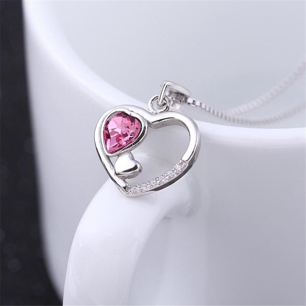 Brand New Heart Pendant Necklaces Fashion Jewelry 925 Sterling Silver Necklaces For Women Valentine's D Fine Jewelry Gifts