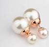 Brand simulated pearl Rose Gold Color Stud Earrings for women New Sale Hot Vintage Classic #RG87056