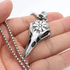 Brand 3D Crow Skull Men's Skull Necklace Pendant Magpie Gothic Halloween Gift Bird Skull Necklace Punk Hip Hop Jewelry