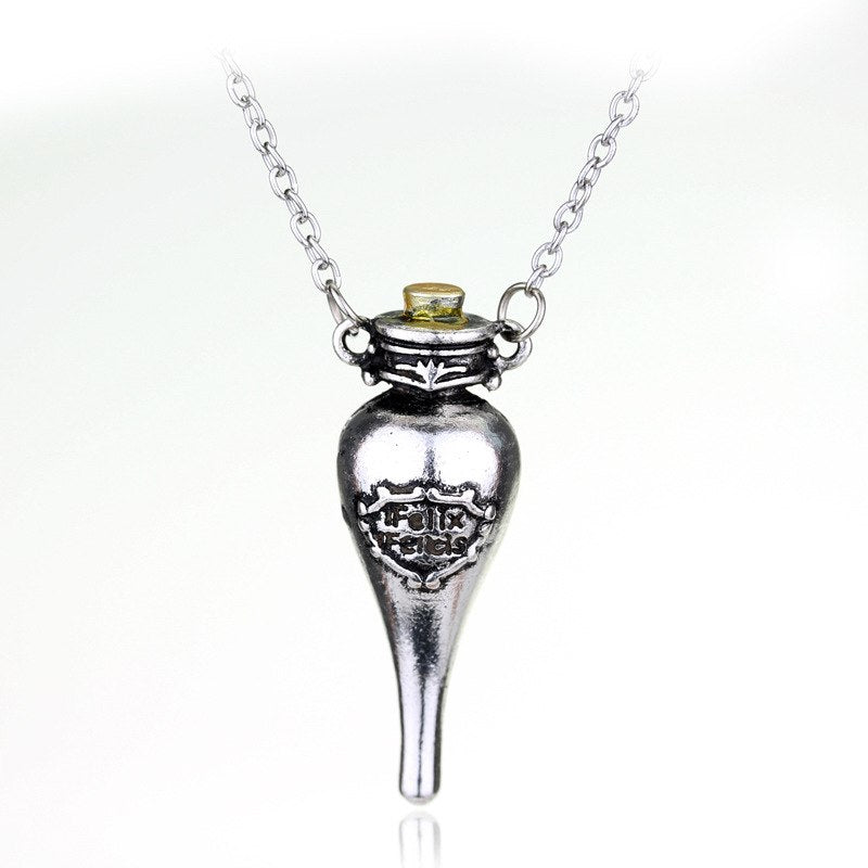 Brand new Harry Felix Felicis Potion Bottle Pendants Necklaces Vintage Style Movie Necklace For Women And Men