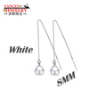 Brand promotion Naturel pearl Drop earrings - 8-9mm - 3 color - for girl best gift , S925 silver, Simple new fashion