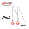 Brand promotion Naturel pearl Drop earrings - 8-9mm - 3 color - for girl best gift , S925 silver, Simple new fashion