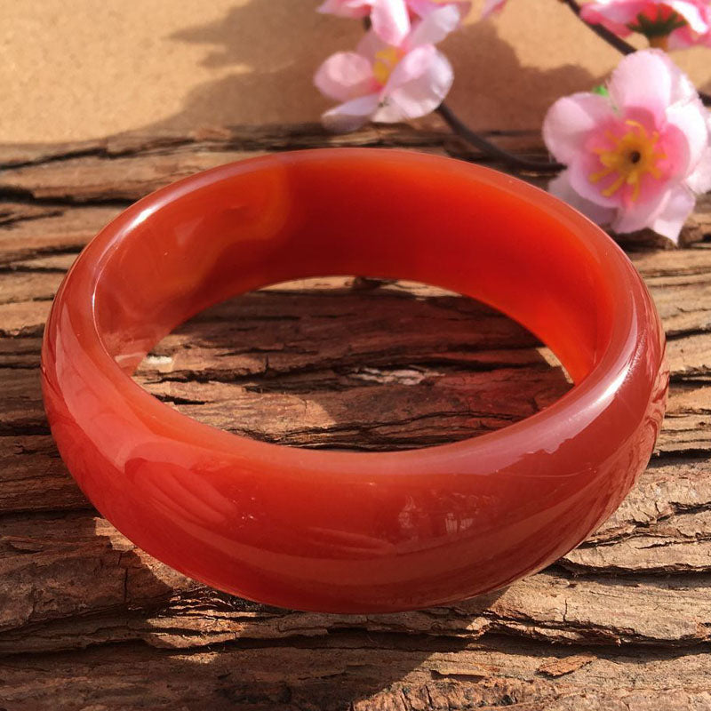 Brazil Natural Carnelian Agate Bracelet Hand Carved Jewelry Gifts Wholesale