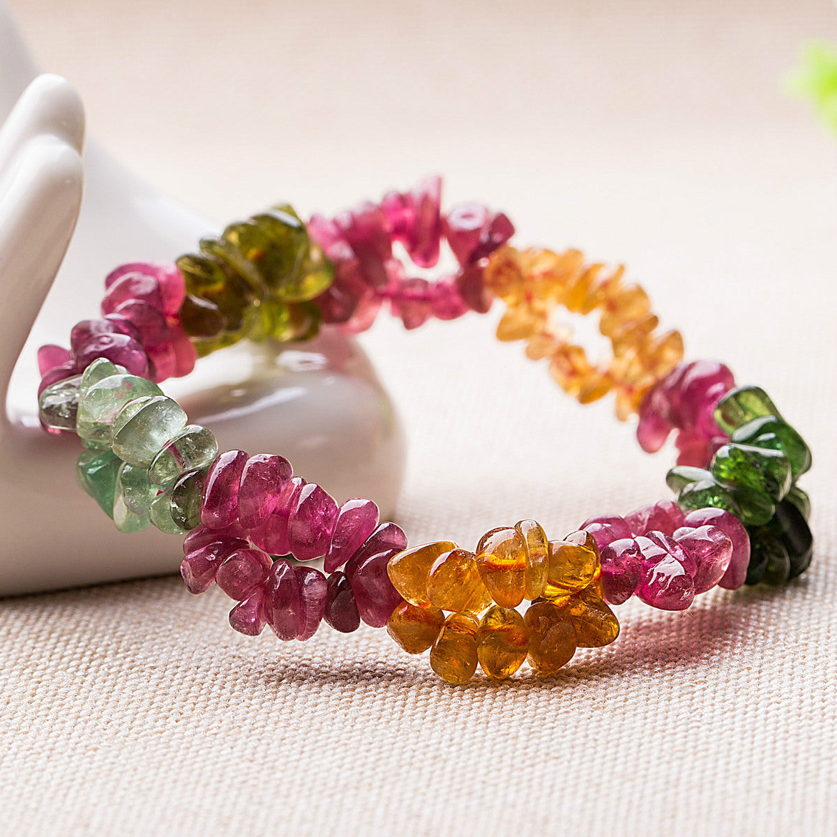 Brazil Natural Tourmaline Bracelet Crystal No Finalize String Tourmaline DIY Weave Bracelet Hand Brand Hand