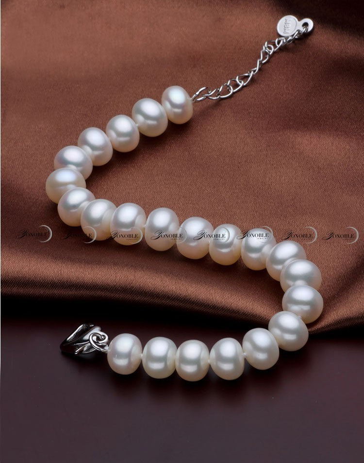 Bridal Jewelry Lover Real Natural Pearl Bracelet Multi White Women de perle Pearls Beaded Charm Bracelets
