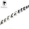Bright Silver Exaggeration Acrylic Necklace Twist Strand Neck Short Chains Women Ethnic Jewelry DIY Collares Chokers N15829