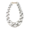 Bright Silver Exaggeration Acrylic Necklace Twist Strand Neck Short Chains Women Ethnic Jewelry DIY Collares Chokers N15829