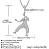 Bruce Lee Pendant Necklace Chinese Kung Fu Bling Iced Out Micro Pave Zircon Idol Hip Hop Pendant Jewelry